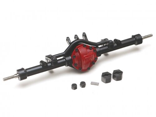 Team Raffee & Co Complete Assembled Scale PHAT Rear Axle Version 2 for D90/D110 Red BRQ763060RR