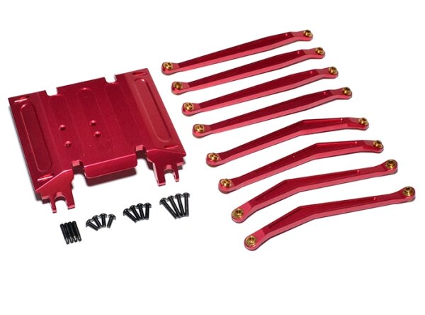 Team Raffee & Co Linkage Combo Set With Tool Box - 3 Items Red for Axial Wraith BRWRCOMBO2R