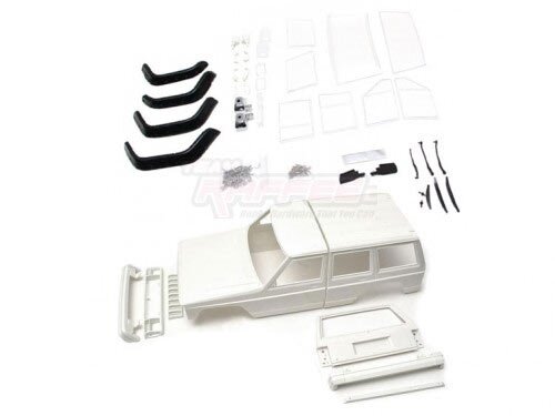 Team Raffee & Co Cherokee XJ Hard Plastic Body Kit Set 313mm w/ Rubber Fenders for Axial SCX10 TRC/302206