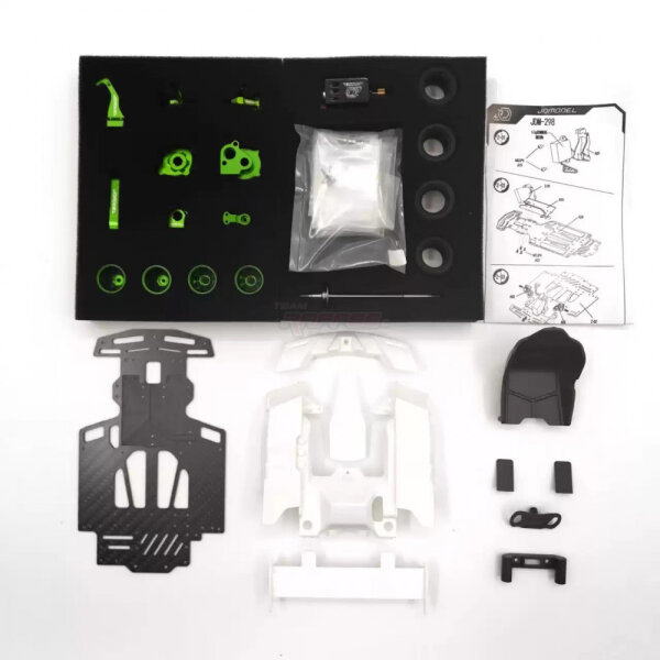 Team Raffee & Co 1/10 Go-Kart KIT Ver.B w/ Electronics & Stickers Green TRC/JDM-298BG