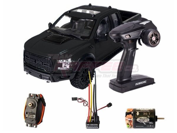 Team Raffee & Co 1/10 4WD Crawler Truck ARTR with JD Hero Body RTR Version Black TRC/JDM-150RTRBK